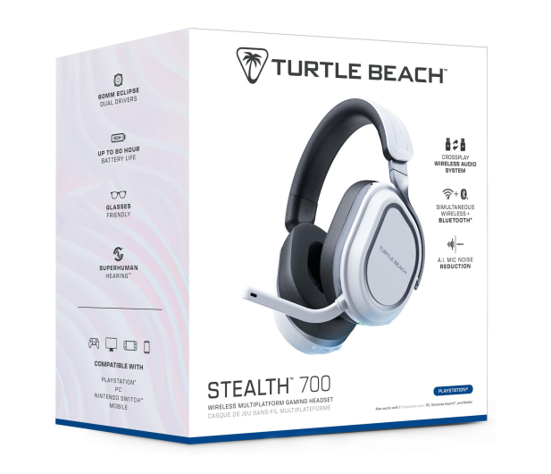 Turtle Beach Słuchawki Bezprzewodowe do PS5 Stealth 700 Gen3 Białe - 1292105 - zdjęcie 9
